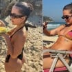 Milho e chá gelado: Mel Maia exibe corpão de biquíni cortininha e se diverte em dia na praia no Rio com as amigas. Fotos!