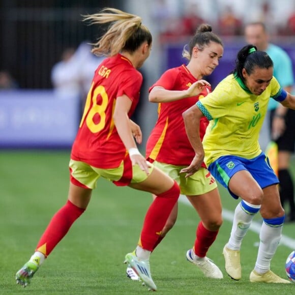 O Brasil perdeu de 2 a 0 para a espanha na fase de grupos do futebol feminino nas Olimpíadas de Paris 2024