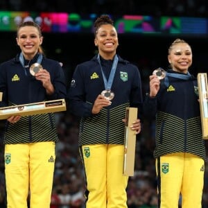 Rebeca Andrade conquistou o bronze por equipes da Ginástica Artística nas Olimpíadas de Paris 2024