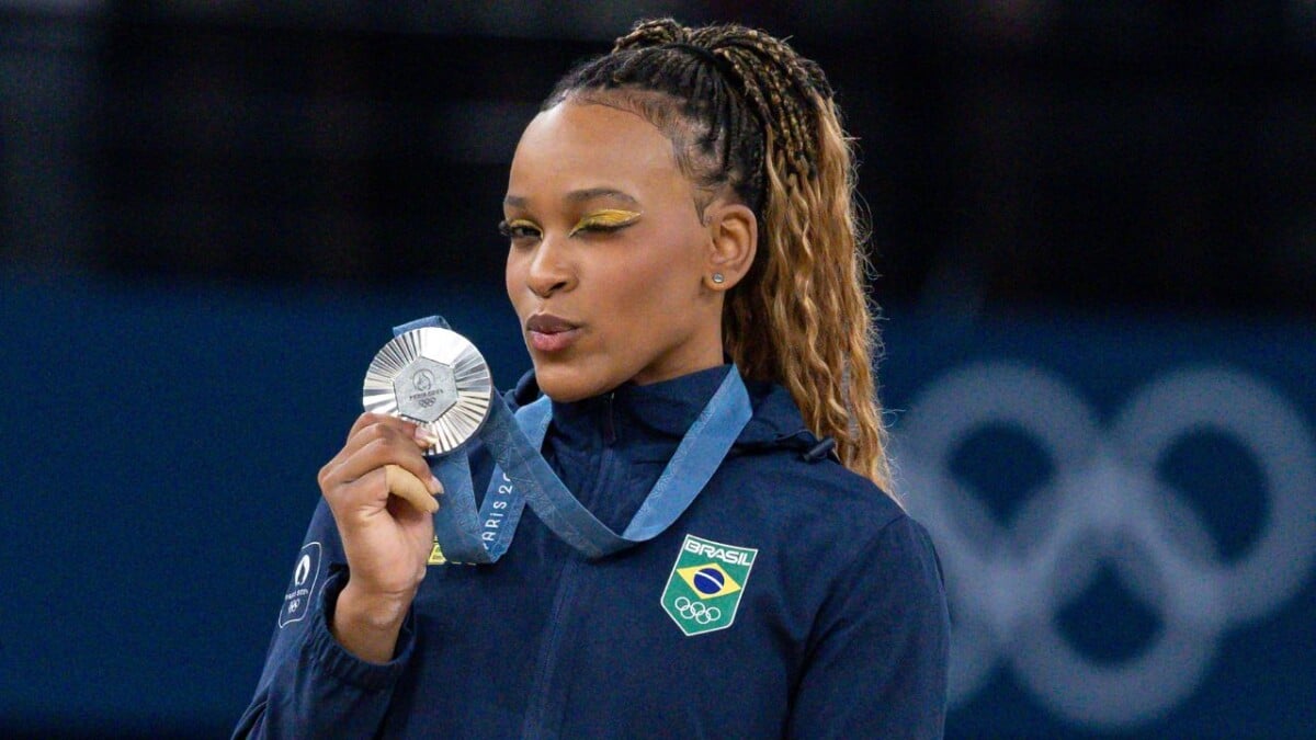 Foto Rebeca Andrade foi medalha de prata individual geral da Ginástica