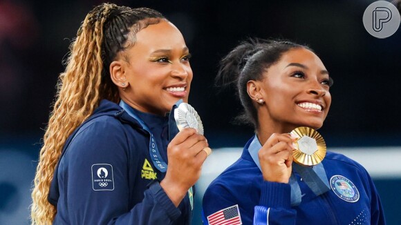 Rebeca Andrade e Simone Biles dividiram quatro pódios nas Olimpíadas de Paris 2024