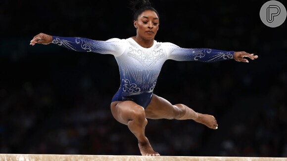 Simone Biles permaneceu com a maquiagem intacta em todas as suas apresentações nas Olimpíadas de Paris 2024