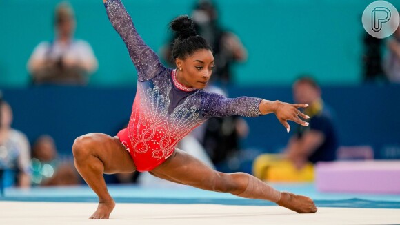 Simone Biles não se preocupou com a maquiagem durante as apresentações nas Olimpíadas de Paris 2024