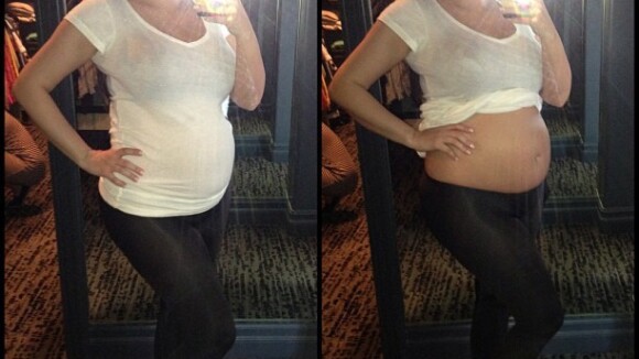 Kim Kardashian mostra barriga de grávida em seu Instagram: 'Baby Love'