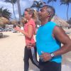Romário e Dixie Pratt correm juntos em Aruba