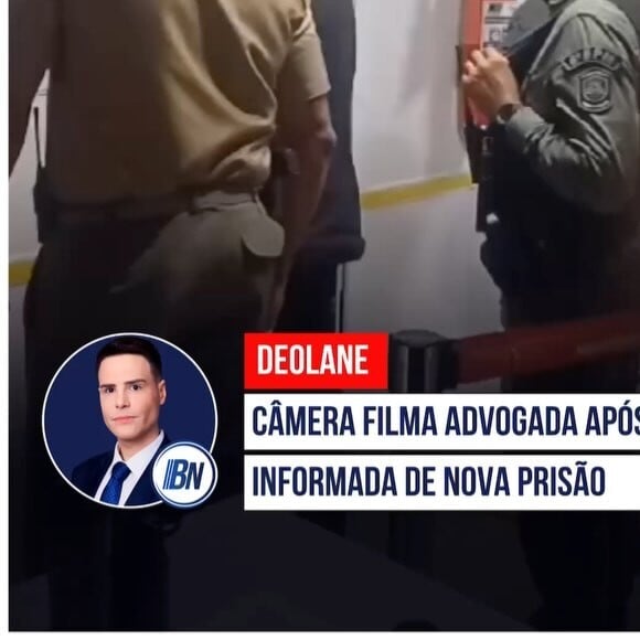 Deolane Bezerra: um vídeo, divulgado pelo apresentador Luiz Bacci, mostra o momento em que ela é conduzida por policiais, logo após ser informada de que seria presa novamente