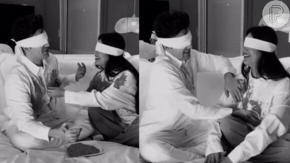 Luan Santana e Jade Magalhães revelam sexo do primeiro filho na web