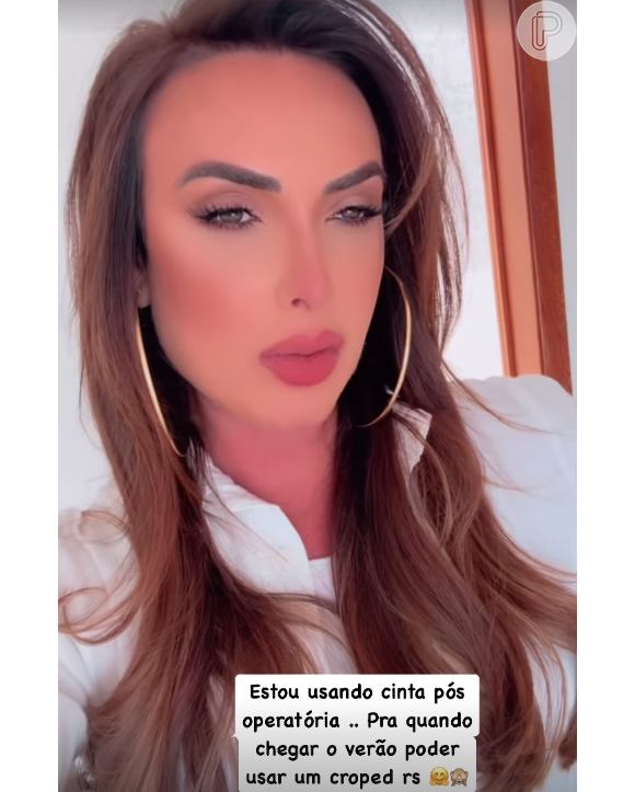 Nicole Bahls garantiu que ficará cerca de 60 dias com a cinta cirúrgica depois da lipo LAD