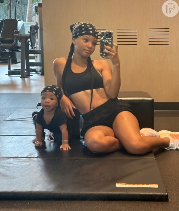 Halle Bailey teve um filho com DDG, o pequeno Halo, de 10 meses