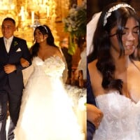 Casamento de João Gomes e Ary Mirelle: os detalhes do vestido romântico e florido da noiva que roubaram a cena