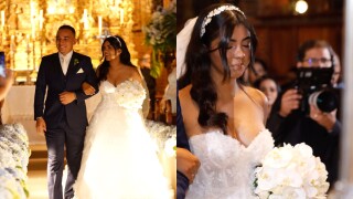 Casamento de João Gomes e Ary Mirelle: os detalhes do vestido romântico e florido da noiva que roubaram a cena