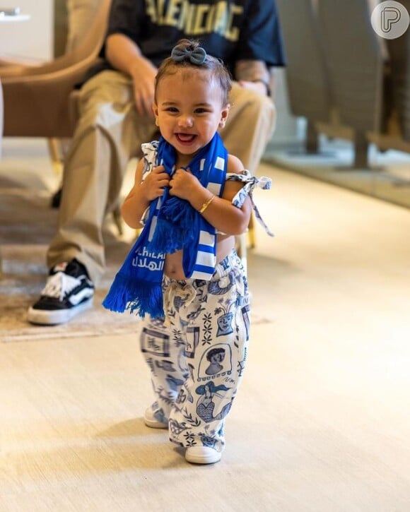 Mavie já vai ao estádio torcer pelo time do pai, o Al-Hilal