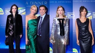 Brilho, all black e mais: Isabelle Drummond, Ana Hickmann, Edu Guedes e outros famosos comparecem à homenagem a Ayrton Senna