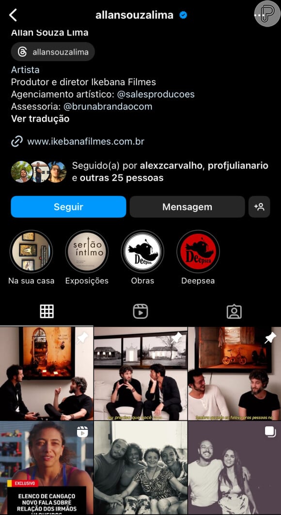 Allan Souza Lima manteve a publicação em comemoração a 1 ano de namoro com Rafa Kalimann no Instagram