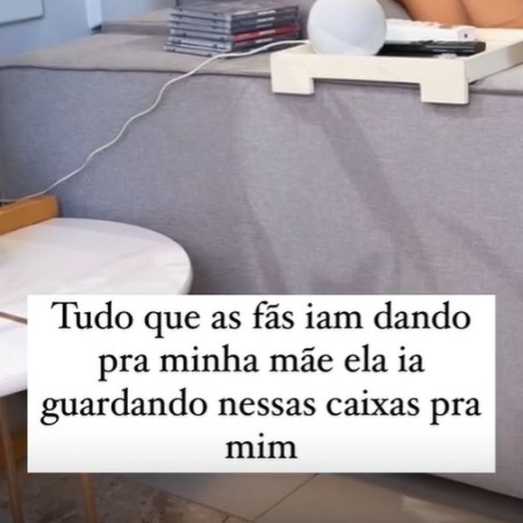 Bernardo se mostrou feliz com as lembranças que a mãe guardou para ele