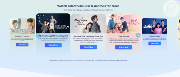 Em comemoração ao Dia Internacional do K-drama, o Viki liberou alguns doramas de sucesso gratuitamente do dia 29 de novembro a 13 de dezembro 