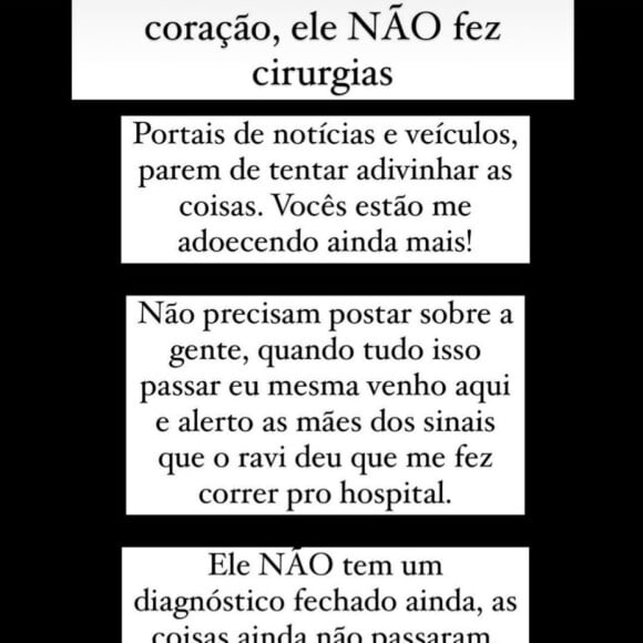 Viih Tube relatou que os médicos ainda investigam a condição de saúde delicada de Ravi.