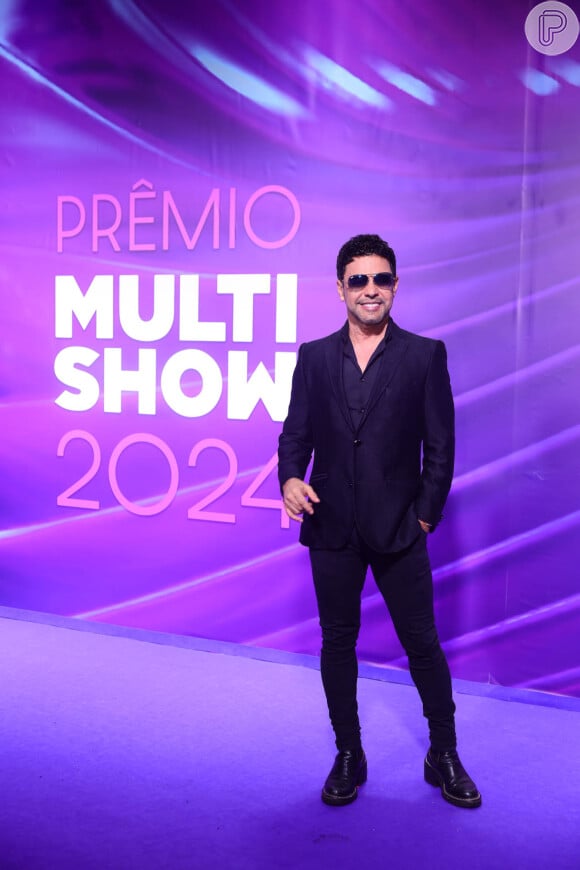 Prêmio Multishow 2024: Zezé Di Camargo dispensou a gravata em um look all black