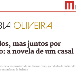 Fábia Oliveira, do portal Metrópoles, publicou sobre um cantor famoso que terminou seu relacionamento com uma artista, mas que vive uma relação de fachada por conta de contratos 