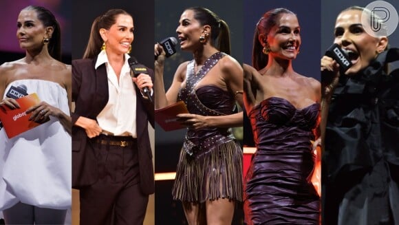 5 vezes mais estilo! Deborah Secco elege vestido sem alça, all black e + em troca de looks para lançar novidades de 2025 da globoplay na CCXP em 7 de dezembro de 2024