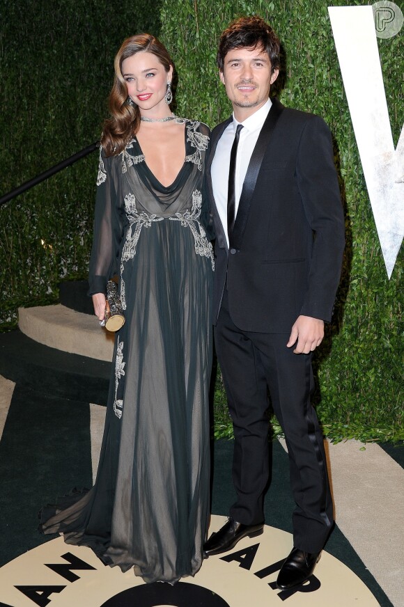 Miranda Kerr é casada com o ator Orlando Bloom, de 'Piratas no Caribe'
