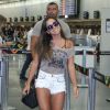 Anitta embarcou no aeroporto Tom Jobim, na Ilha do Governador, no Rio de Janeiro, nesta quarta-feira, 11 de fevereiro de 2015