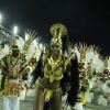 Cris Vianna representa uma guerreira africana como rainha de bateria da  Imperatriz Leopoldinense no Carnaval 2015