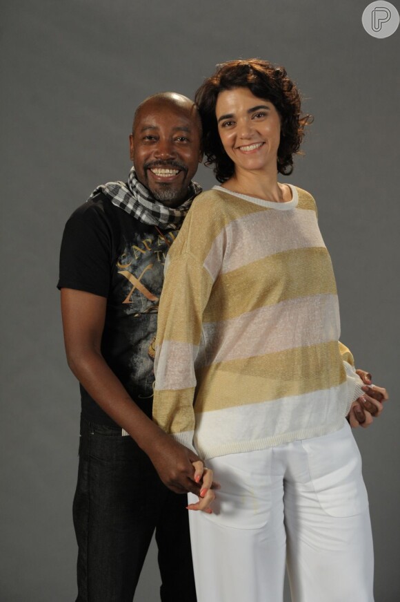 Os atores Nando Cunha e Solange Badim vivem o casal Pescoço e Delzuíte em 'Salve Jorge'