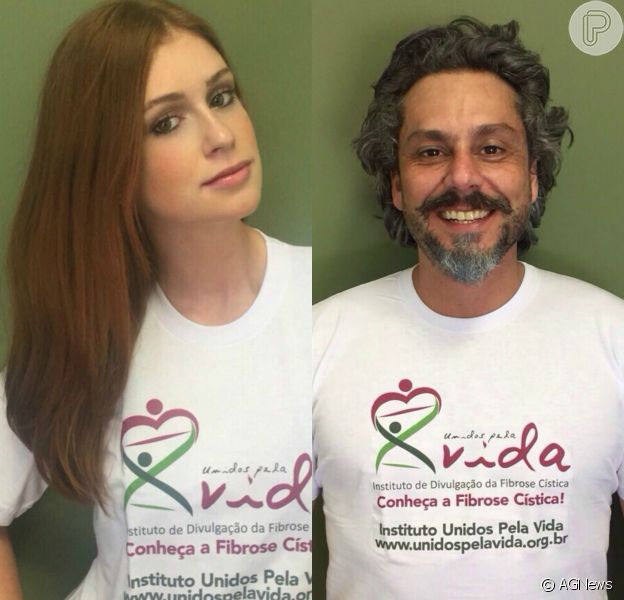 Marina Ruy Barbosa e Alexandre Nero posaram para campanha do Instituto Unidos pela Vida