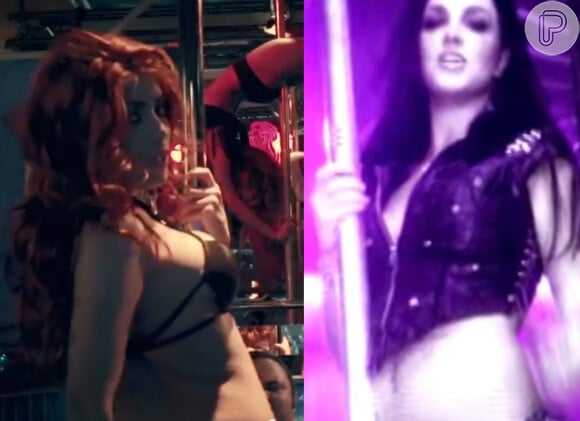 Em cena de 'No Meu Talento', Anitta aparece simulando uma dança parecida com a de Britney Spears no clipe de 'Gimme More'