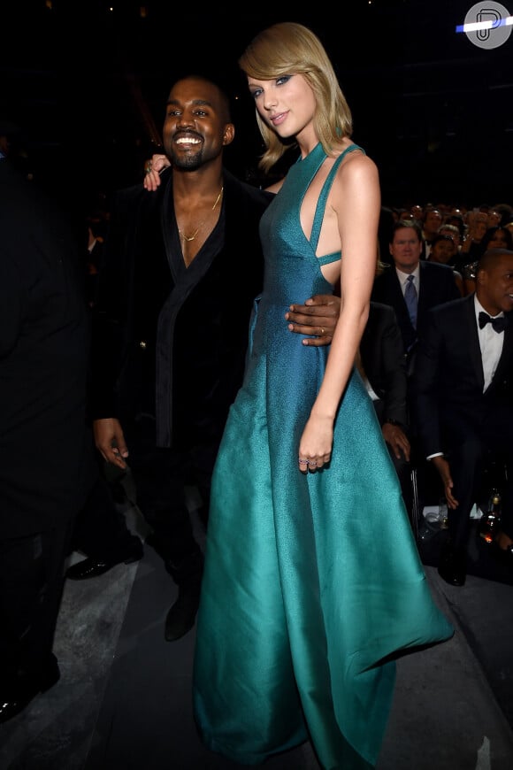 Kanye West e Taylor Swift selaram a paz no Grammy Awards deste ano. No VMA 2009, a cantora recebia o prêmio de Melhor Clipe quando foi interrompida por West, que subiu ao palco e protestou contra a escolha