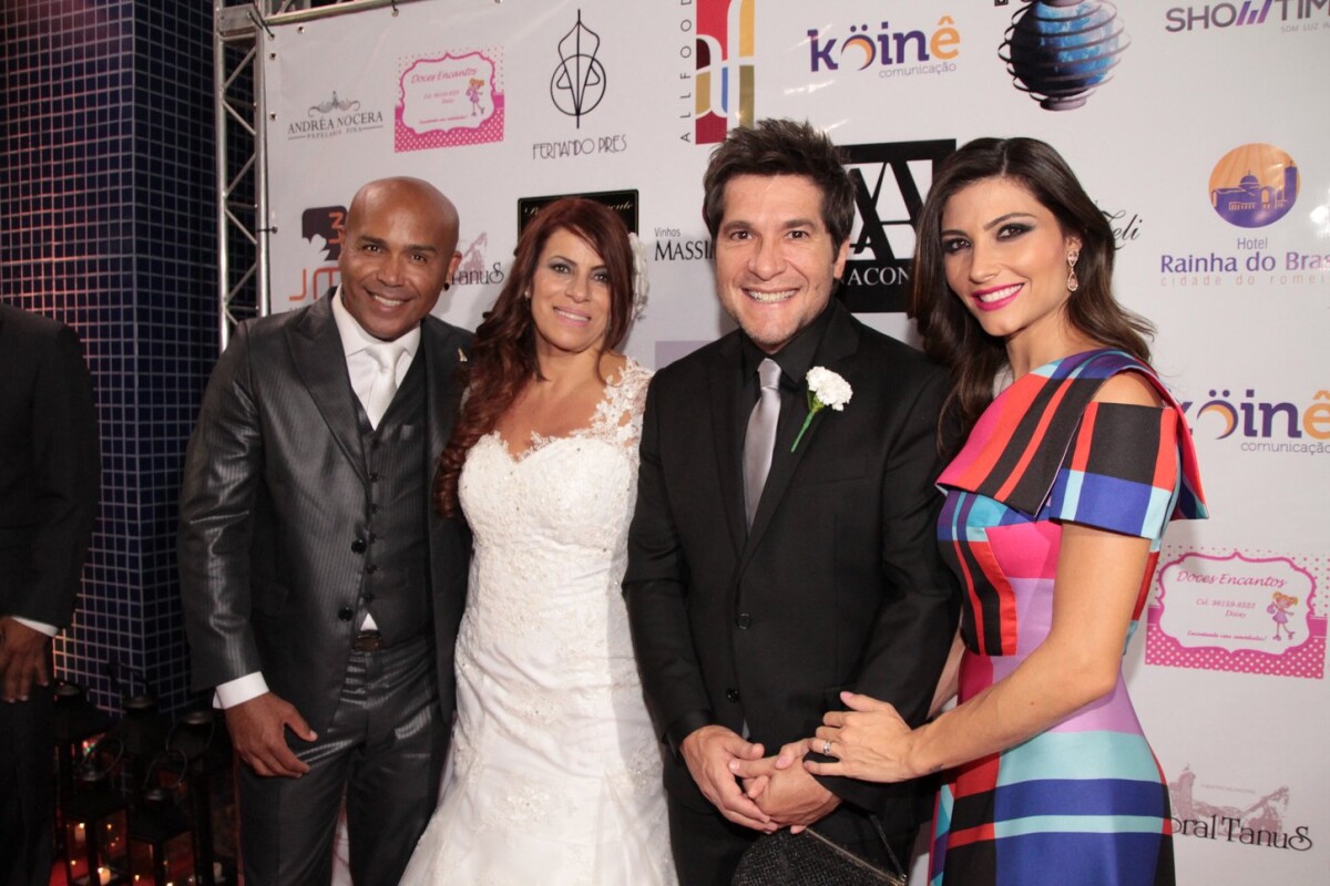 Foto Daniel e a mulher, Aline de Pádua, ao lado de Rick e Geralda