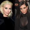 Kim Kardashian em suas versões loira e morena. Qual você prefere?