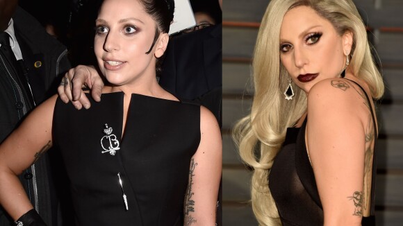 Lady Gaga escurece o cabelo e vai a desfile de moda em Paris com novo visual