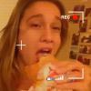 Fernanda Gentil comeu um hambúrguer como despedida antes da dieta
