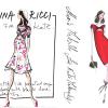 Nina Ricci apostou na estampa floral para criar um croqui de um vestido para Kate Middleton. Alexis Mabille apostou em uma peça justinha ao corpo para marcar a nova silhueta da duquesa de Cambridge