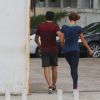 Sophie Charlotte e Daniel de Oliveira foram juntos a academia da Barra da Tijuca, Zona Oeste do Rio, nesta quarta-feira, 11 de março de 2015