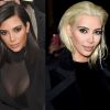 Kim Kardashian apareceu platinada na Semana de Moda de Paris, na França. Agora, a socialite já está morena novamente