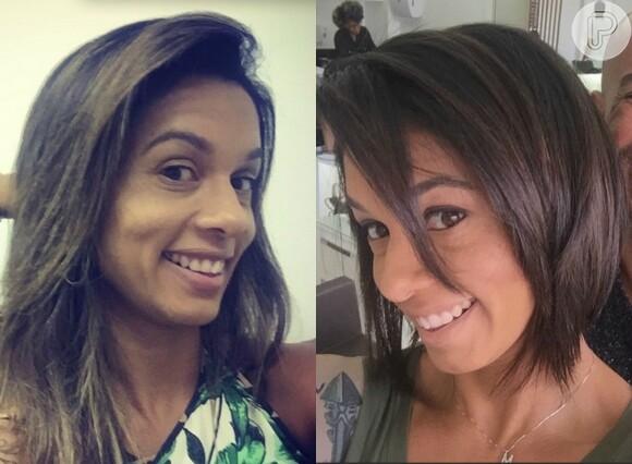 Mulher de Diogo Nogueira, Milena Nogueira cortou os fios e agora exibe o cabelo curtinho