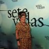 Thais Garayp posa com look da grife mineira Elvira Matilde na festa de lançamento da novela 'Sete Vidas'