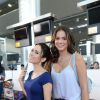 Bruna Marquezine e Tatá Werneck gravam cena da novela 'I Love Paraisópolis', próxima trama das sete, que irá substituir 'Alto Astral', no aeroporto de Guarulhos, em São Paulo