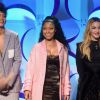 Rihanna, Nicki Minaj e Madonna prestigiaram lançamento de serviço de música em streaming, em Nova York, nos Estados Unidos, nesta segunda-feira, 30 de março de 2015