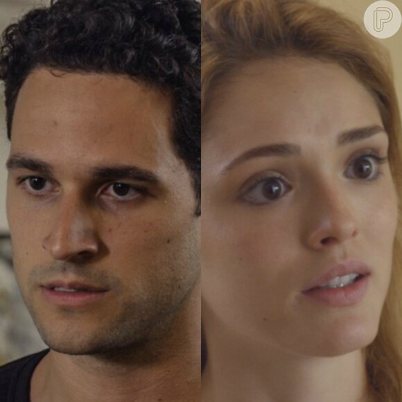 Edgard (Fernando Belo) vai festejar a possibilidade de ter engravidado Júlia (Isabelle Drummond), na novela 'Sete Vidas'