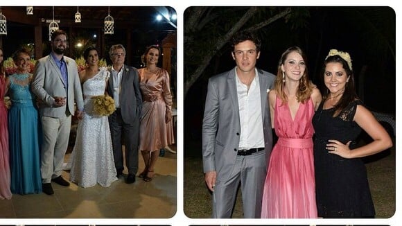 Nathalia Dill vai acompanhada do namorado, Sergio Guizé, ao casamento do irmão
