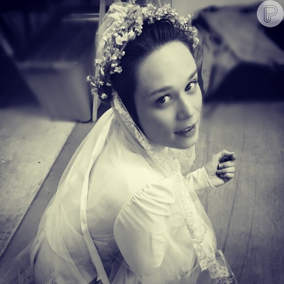 Ximenes postou a foto de Margarete vestida de noiva no Instagram
