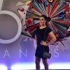 Lívian Aragão esteve presente na festa de 50 anos da Globo