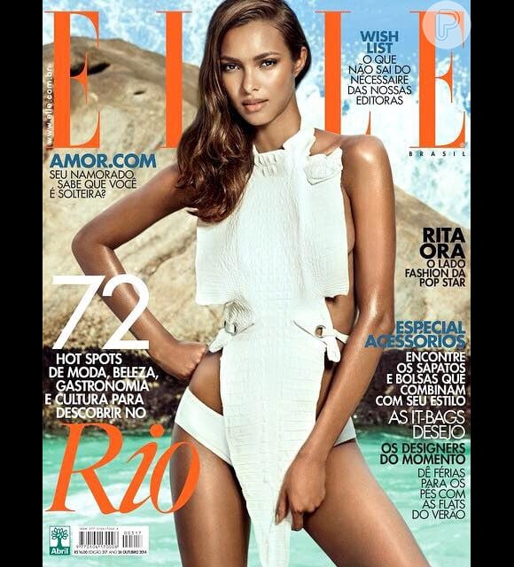 A modelo na capa da 'Elle Brasil'