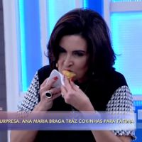 Ana Maria Braga leva coxinha de frango para Fátima Bernardes no 'Encontro'