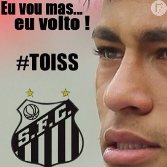 Neymar publica foto na rede social se despedindo do Santos