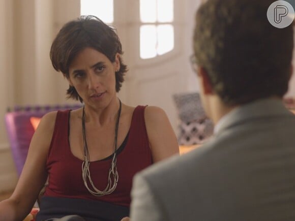 Com a recusa de Branca (Maria Manoella) em continuar as sessões de terapia, Luis (Thiago Rodrigues) passou a ser paciente de Isabel (Mariana Lima) sozinho, na novela 'Sete Vidas'